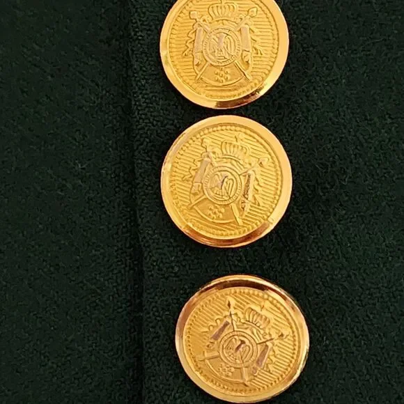 Vintage Charter Club Petites by Jane Justin Womens Wool Skirt Suit Green Size 4P - Picture 3 of 13